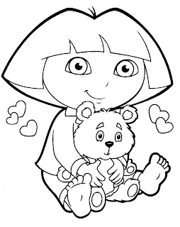 dora the explorer, dora coloring pages