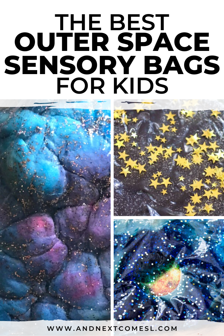 Totally awesome outer space sensory bags for toddlers and preschoolers