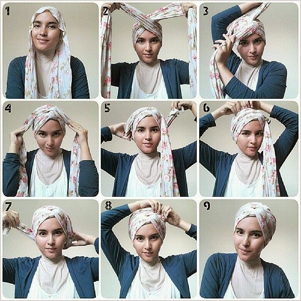 Tutorial Jilbab Simple Turban  Tutorial Hijab Cara 