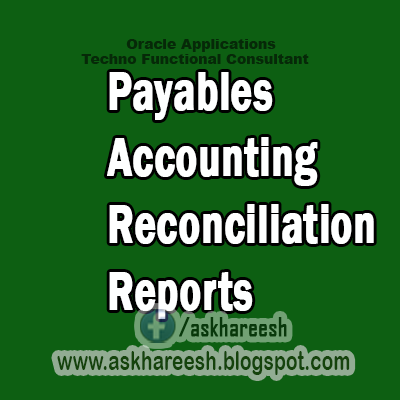 Payables Accounting and Reconciliation Reports