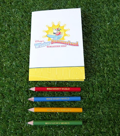 A scorecard and pencils from Disney's Winter Summerland Miniature Golf in Orlando, Florida from our friend Shelley Barrett