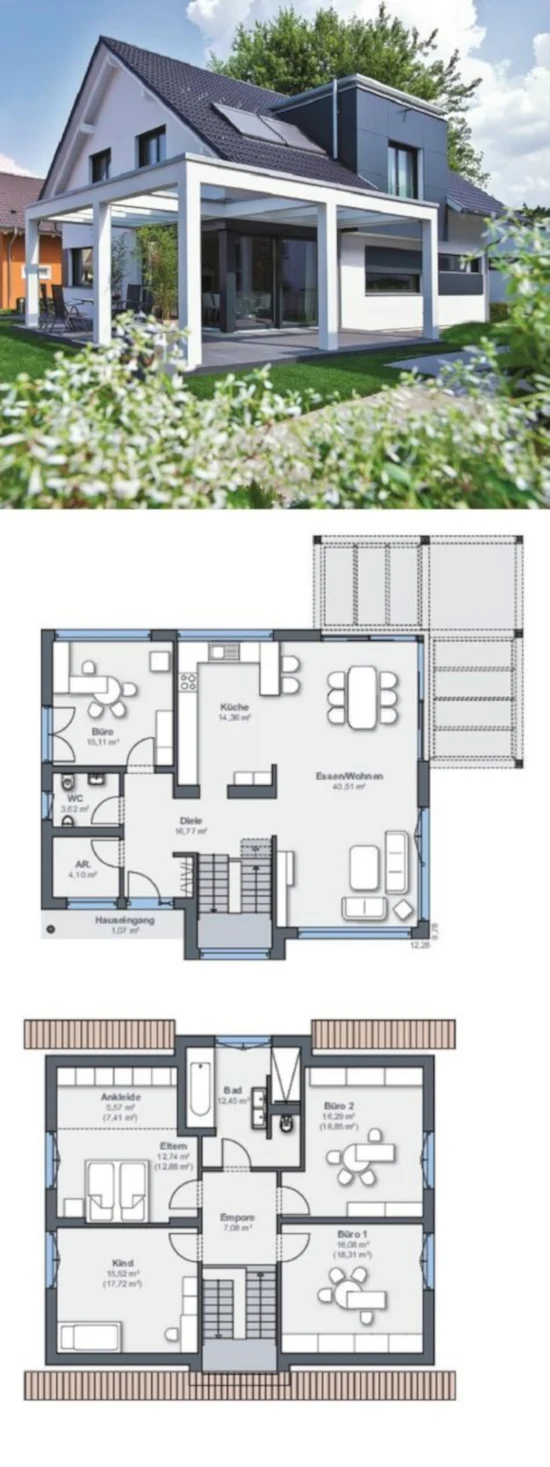 model rumah minimalis idaman plus denah dan penataan interior