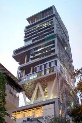 Antilia, Mumbai, India is the most expensive and the biggest house in the world.