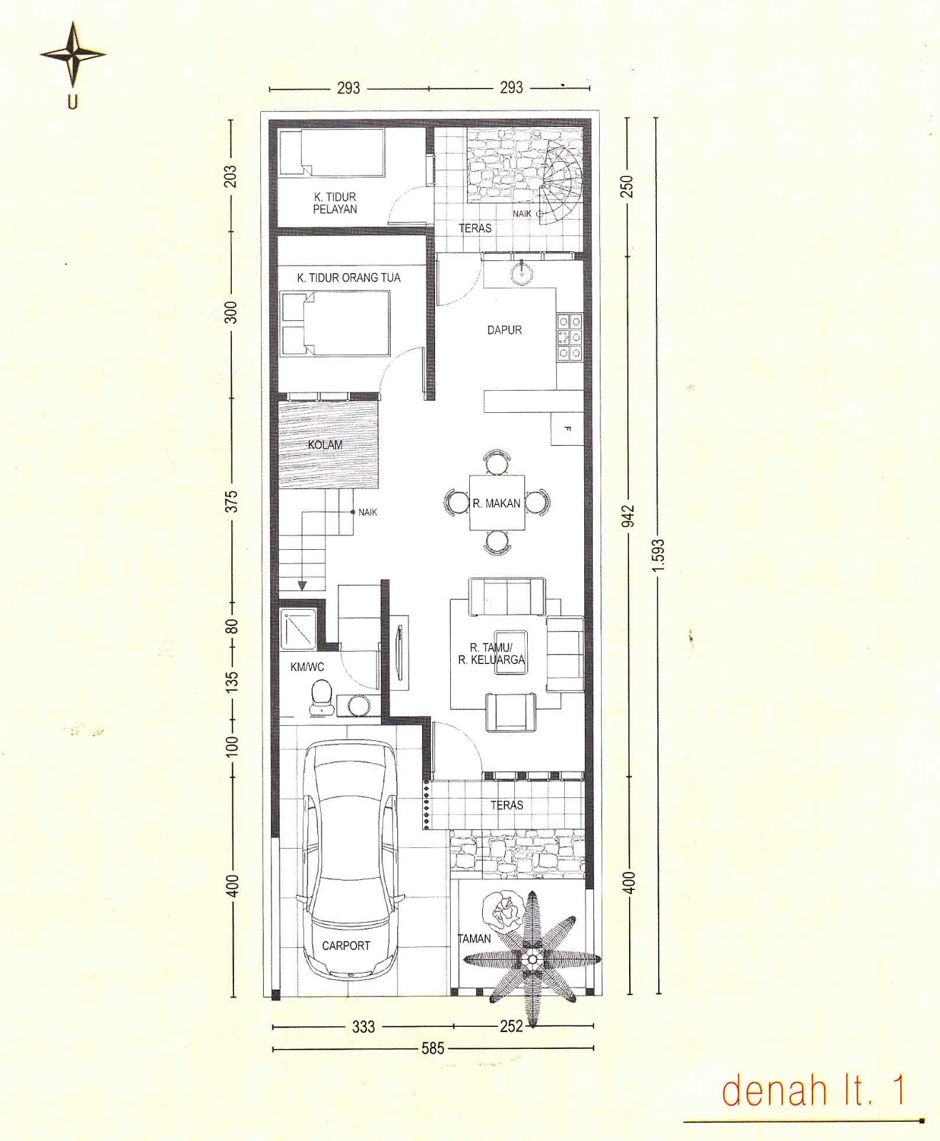 Denah Rumah 2 Lantai Dengan Void Arsihome