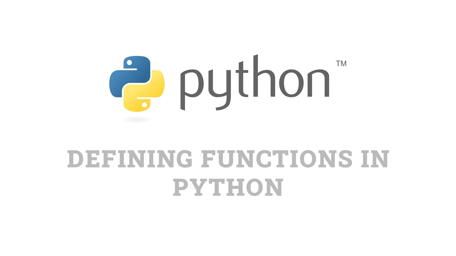 Defining Functions in Python