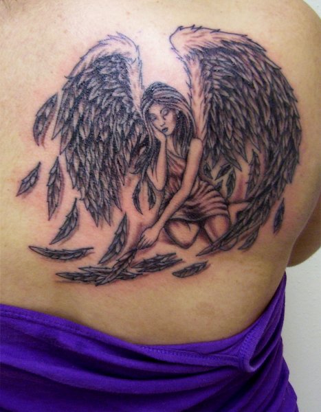 best TATTOOS design Angel Tattoo on Back Women