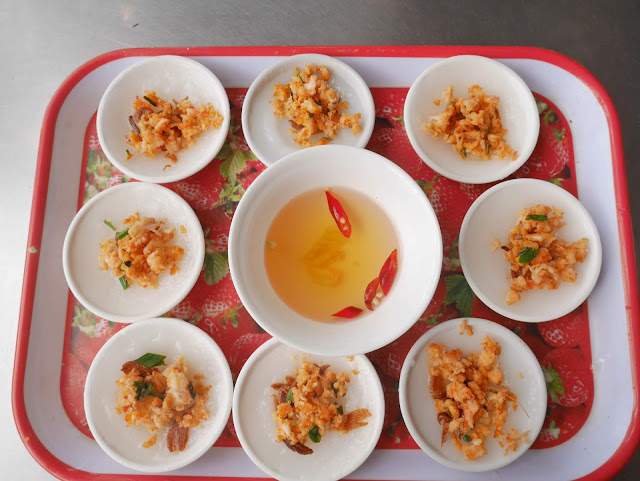 Banh beo or streamed rice cake, Hue, Vietnam