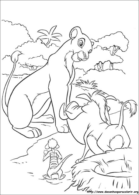 Desenhos para Colorir do Rei Leão – Lion King