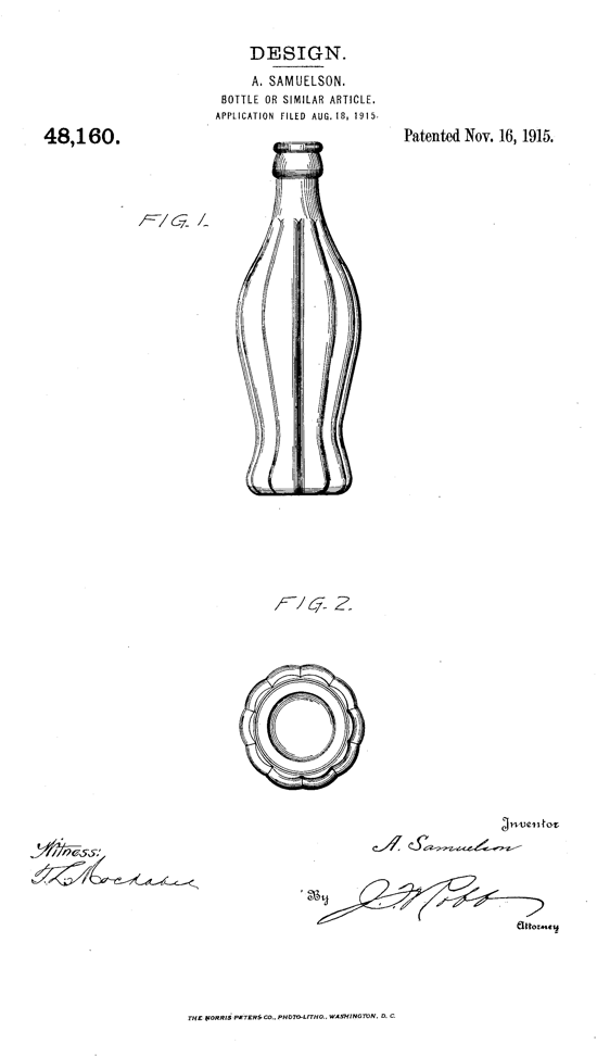 Coca-Cola contour bottle patent