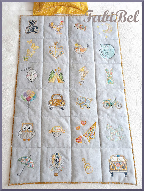 Twenty four applique embroideries