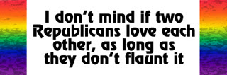 I don't mind if two Republicans love each other, as long as they don't flaunt it.