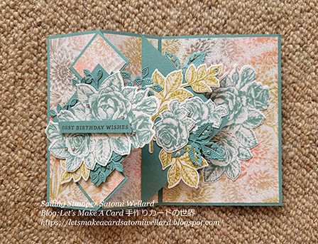 Stampin'Up Stippled Roses Birthday Card by Sailing Stamper Satomi Wellard