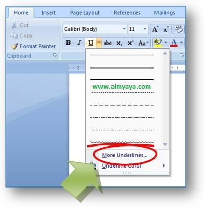 Ketika menciptakan dokumen tentu anda perlu menciptakan garis bawah  Cara Cepat Membuat Garis Bawah (Underline) di Ms Word