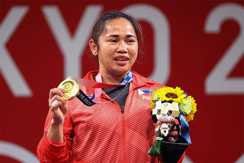 ICYMI: The Olympic Gold Medal that Hidilyn Diaz's captured is made out of recycled electronic devices