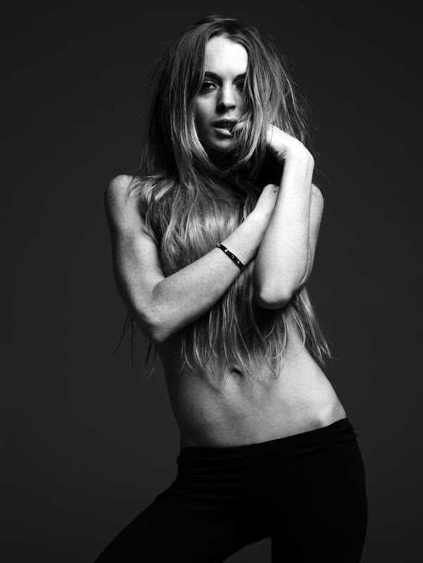 Lindsay Lohan Black & White Photoshoot