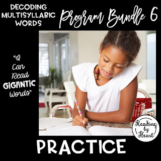 girl working on printables practice decoding multisyllabic words program bundle 6 click here to purchase