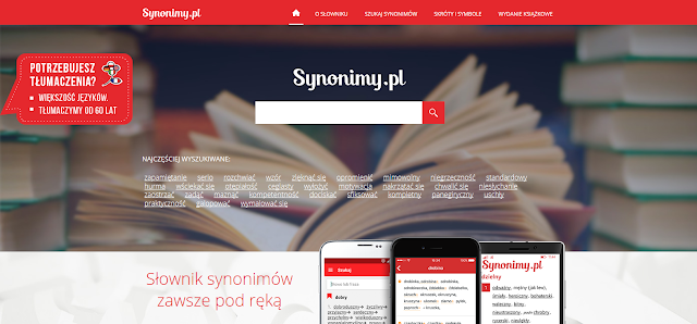 Synonimy.pl- słownik wyrazów bliskoznacznych online