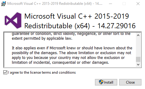 Microsoft Visual C 19 Redistributable Package 14 27