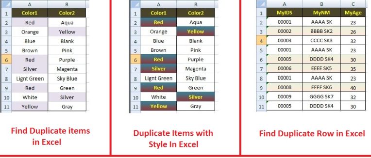 Find Duplicate in Excel
