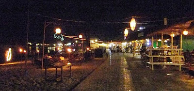 Ochheuteal Beach in Sihanoukville at night