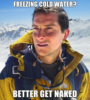 funny bear grylls meme freezing cold water drink your own piss