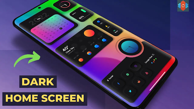 How to create dark home screen using nova launcher | Nova launcher setup 2022