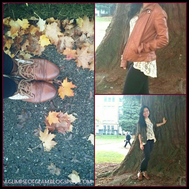 brown leather jacket outfit