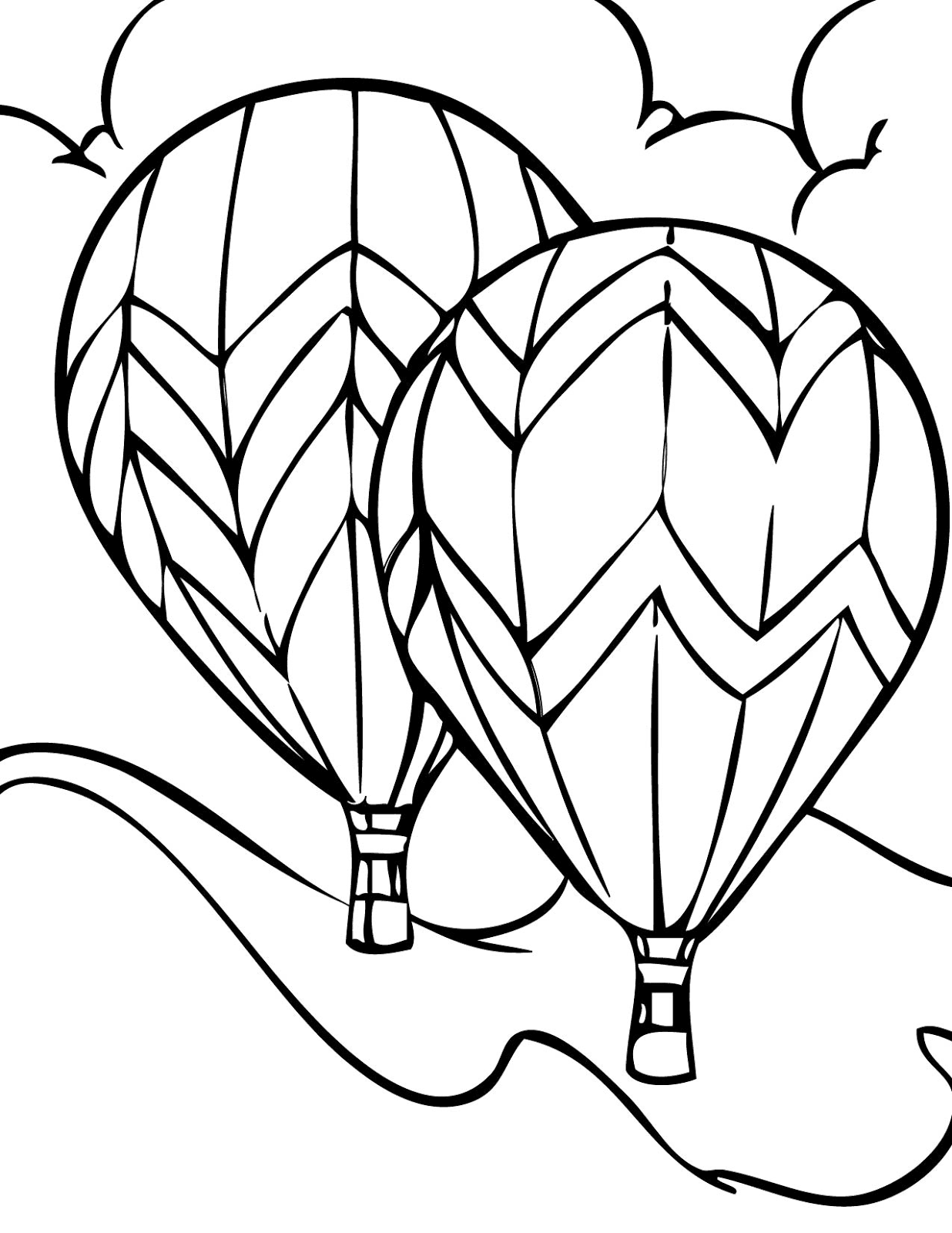  Gambar  Mewarnai Balon Udara Untuk  Anak  PAUD  dan TK