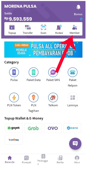 aplikasi agen pulsa resmi