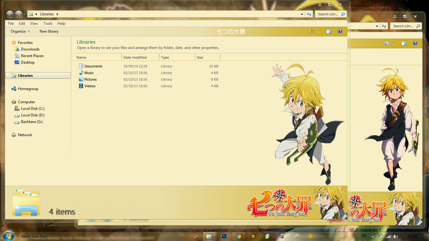 [Theme Win 7] Nanatsu no Taizai By Bashkara