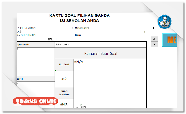 Aplikasi Pembuatan Soal Dan Kisi-Kisi UTS Dan UAS Otomatis Terbaru