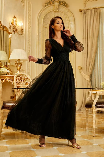 Rochie neagra maxi