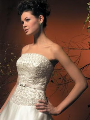 Allure Bridals wedding dresses, strapless dress