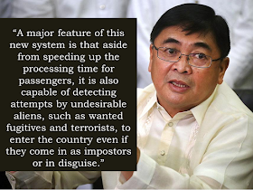 As the number of travellers expected to rise this holiday season, the Bureau of Immigration (BI) started the implementation of biometrics in Philippine international airports including Ninoy Aquino International Airport (NAIA).  According to BI Commissioner Jaime Morente, the biometric system is a part of BI modernization in determining and preventing entry of undesirable aliens in the country. Morente said that BI is already implementing a new software called Border Control Information System (BCIS) that will process all international passengers that are coming to and from the Philippines. Aside from speedy immigration counter process, the new system can also be used in identifying undesirable foreigners.  Sponsored Links       BCIS uses camera and finger scan device which results to automatically compare the actual image to the image that appears to the passport and the BI database which determine if the person has any negative records in the bureau.  BI port operations division chief Marc Red Marinas  said that the BCIS is also connected to the databases of the Interpol and the australian immigration department.  “With this system the use of fraudulent travel documents and disguising one’s physical appearance will soon become inutile,” said Marinas.  The BCIS pilot testing has been made to provincial international airports particularly in Mactan-Cebu, Clark, Kalibo, Davao and Laoag. Biometrics system has already been installed as early as 3 years ago.   Source: Interaksyon       Advertisement  Read More:                     ©2017 THOUGHTSKOTO