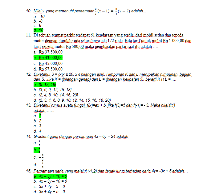 Contoh Soal Simulasi Matematika