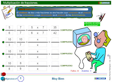 MULTIPLICACIÓN DE FRACCIONES