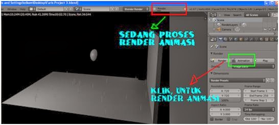 Cara Membuat Animasi Bola Memantul Lantai dan Tembok Menggunakan Aplikasi Blender 3D