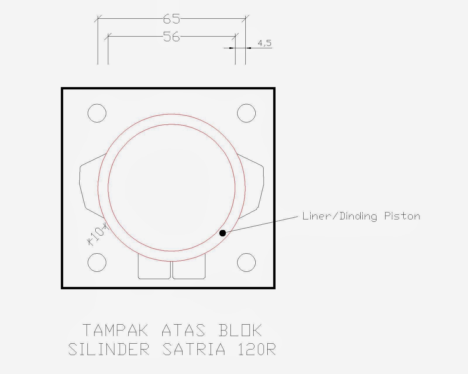 Dimensi Liner Satria 120R Bekal BoreUp Extrem Teori Modifikasi