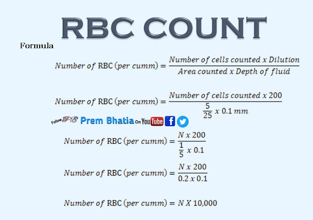 rbc count formula