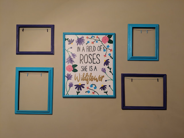 gallery wall, art wall, children's art wall, DIY art wall, picture frame wall, children art display, kid art display, kid drawing display, kid wall decor, children room decor, kid room decor, picture frame art wall, picture frame art display, DIY bedroom decor, repurpose old picture frames, repurpose frames, DIY, wall decor, kids art, cool art display