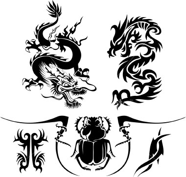 animal tattoos - dragon tattoo index. animal leg tattoos. animal tattoos