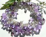 Lavender Lampwork on Sterling Silver