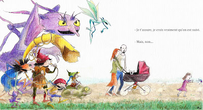 carte de voeux personnalisée illustration newborn fantasy