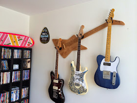 Guitar, Gift, hook, holder, mount, display, unique, custom, multi-hanger, wall-mount, decorative, musician