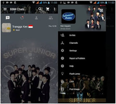 BBM MOD Super Junior versi Apk Terbaru V2.11.0.16 Clone