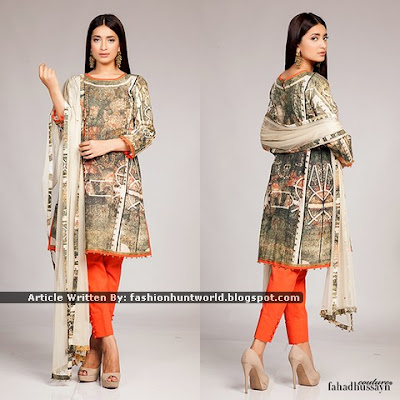 Fahad Hussayn's Eid Collection 2015 | Digitally Printed Lawn Dresses For Eid Ul Fitr