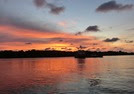 brunei Kuala belait River in Sunset