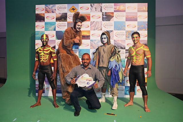 Em Humor e Circo produzimos shows personalizados para eventos de empresas, Ajinomoto nos solicitou a criação de uma performance temática Australia.
