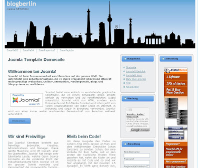 Berlin Bluepano - шаблон для Joomla 1.5