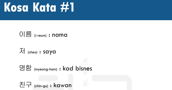 Kosa kata  Bahasa  Korea  Keseharian Davieds AmaNio